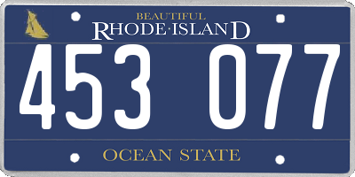 RI license plate 453077