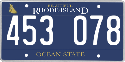 RI license plate 453078