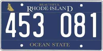 RI license plate 453081