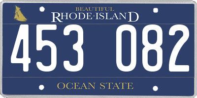 RI license plate 453082