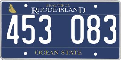 RI license plate 453083