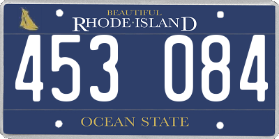 RI license plate 453084