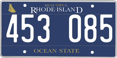 RI license plate 453085