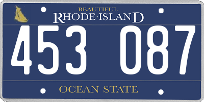 RI license plate 453087