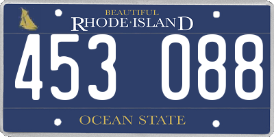 RI license plate 453088
