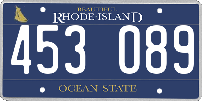 RI license plate 453089