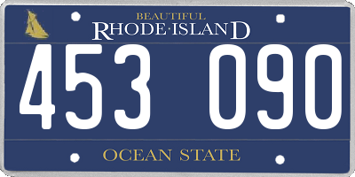 RI license plate 453090