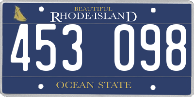 RI license plate 453098