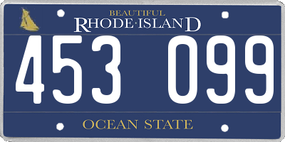 RI license plate 453099
