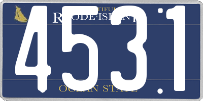RI license plate 4531