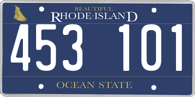 RI license plate 453101