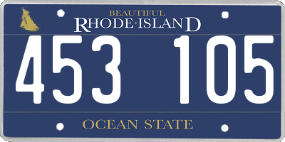 RI license plate 453105