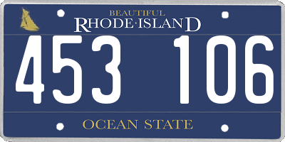 RI license plate 453106