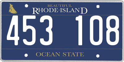 RI license plate 453108