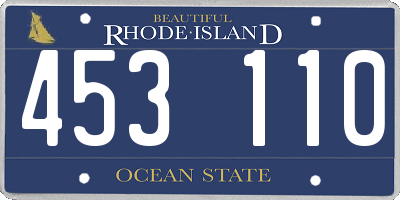 RI license plate 453110