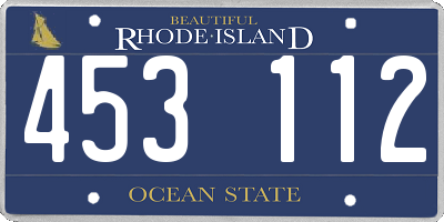RI license plate 453112