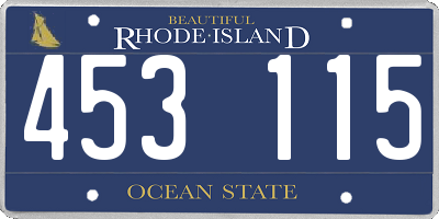 RI license plate 453115