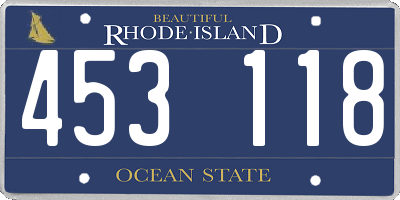 RI license plate 453118