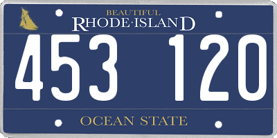 RI license plate 453120