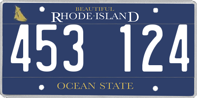 RI license plate 453124