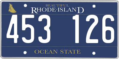 RI license plate 453126