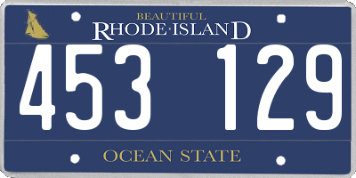 RI license plate 453129