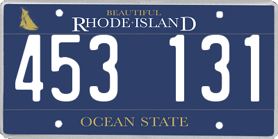 RI license plate 453131