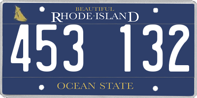 RI license plate 453132