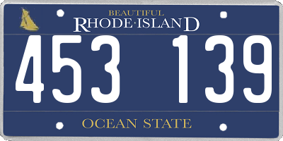 RI license plate 453139