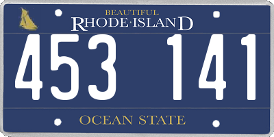 RI license plate 453141