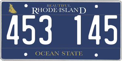 RI license plate 453145