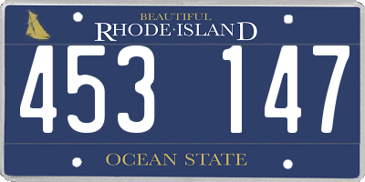 RI license plate 453147
