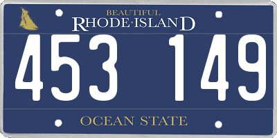 RI license plate 453149