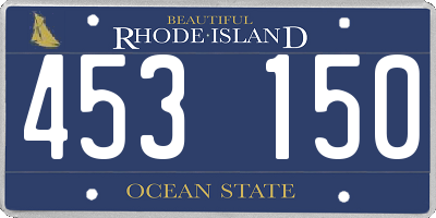 RI license plate 453150