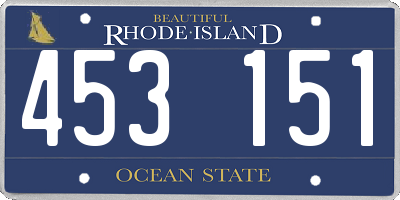 RI license plate 453151