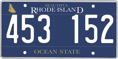 RI license plate 453152