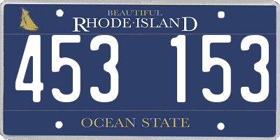RI license plate 453153
