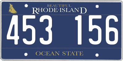 RI license plate 453156