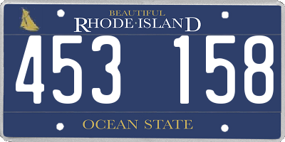 RI license plate 453158