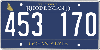 RI license plate 453170