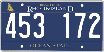 RI license plate 453172