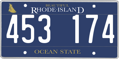 RI license plate 453174