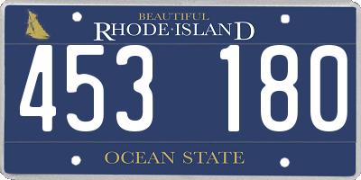 RI license plate 453180