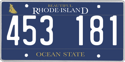 RI license plate 453181