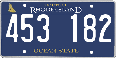 RI license plate 453182