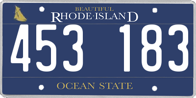 RI license plate 453183