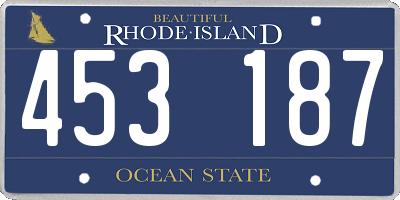 RI license plate 453187