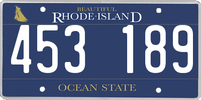 RI license plate 453189
