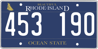 RI license plate 453190