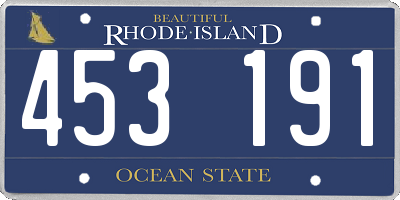 RI license plate 453191